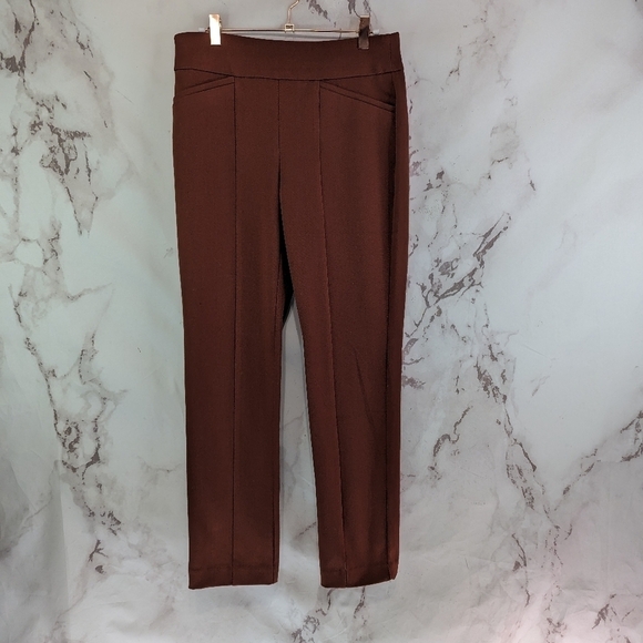 Chicos Pant Women 00 2 Rust Red So Slimming Stretch Skinny Ankle Pull On High - Picture 1 of 10